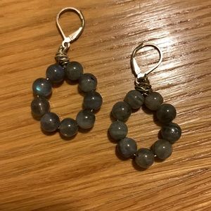 Labradorite Hoop Earrings